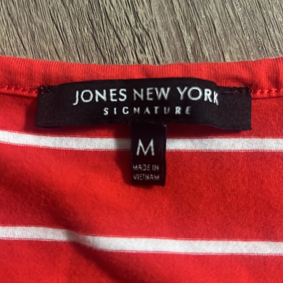 ⭐️ 2 for $15. Jones NY striped tunic blouse stretch comfy top - Picture 6 of 7
